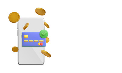 Wins the jackpot 777 online on phone on the background flying coins. Win prize. Vector illustration