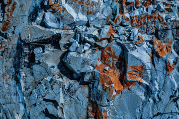 blue natural rock texture, close view