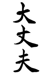 書家による筆文字　楷書大丈夫