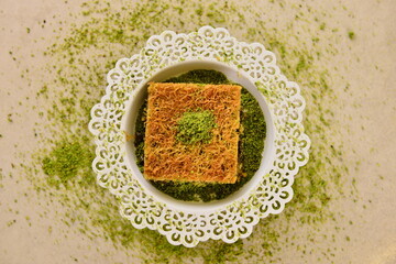 Kadayif is a special Middle Eastern dessert.