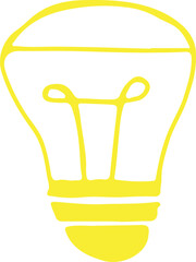 Drawing light bulb icon sign symbol design