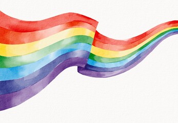 Rainbow  flag watercolor background.LGBT  Pride month texture concept.