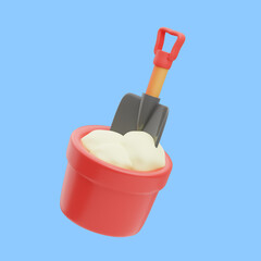 Sand and shovel bucket