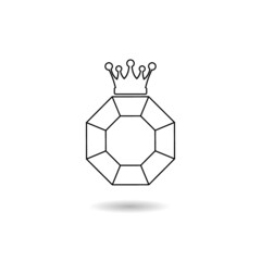 Obraz premium Crown diamond logo with shadow