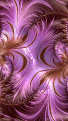 Artistic and imaginative digitally designed abstract 3D fractal background