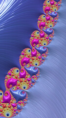 Obraz premium Artistic and imaginative digitally designed abstract 3D fractal background