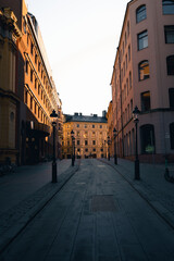 Cyclist path in Stockholm, Sweden