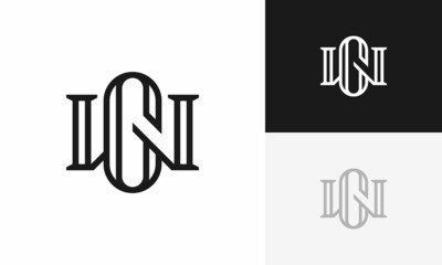 letter WG or GW initial logo design	