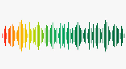 Different color sound waves vector illustration
