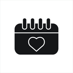 love calendar vector for website symbol icon presentation