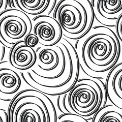 Abstract, simple seamless spiral pattern