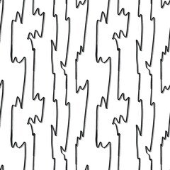 Abstract, simple, seamless black and white pattern, zigzags