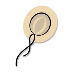 Sun hat, beach hat, on a white background, icon, for the site, app, vector illustration.