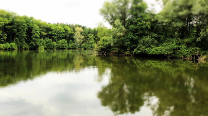 water and reflections in Wachtebeke, Belgium