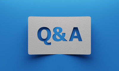 question and answer speech bubble. question and answer message for card