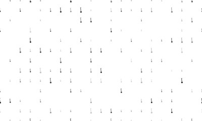 Seamless background pattern of evenly spaced black gyroscooters of different sizes and opacity. Vector illustration on white background