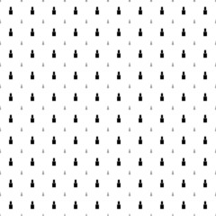 Fototapeta na wymiar Square seamless background pattern from geometric shapes are different sizes and opacity. The pattern is evenly filled with black nail polish symbols. Vector illustration on white background