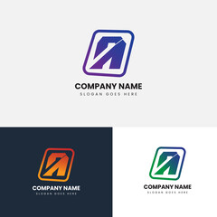 Letter A logo design Template, Alphabet letter A icon logo, A Letter Logo