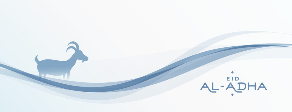 blue goat eid al-adha banner design clip art preview