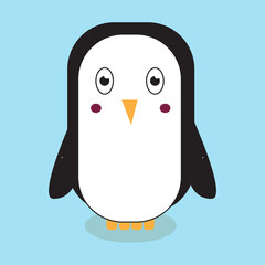 cute penguin bird animal cartoon vector design 