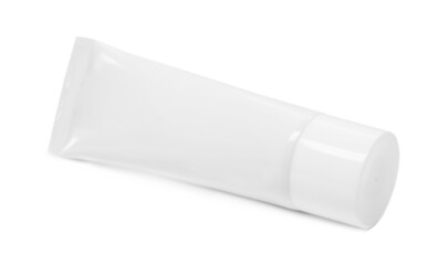 Blank tube of cosmetic product isolated on white