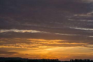 Colorful of skyscape with pink magenta yellow orange and blue shades exotic look like heaven