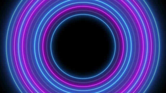 Animated Circle Lines - Infinite Loop 4k. Endless Play Loopable Animation.