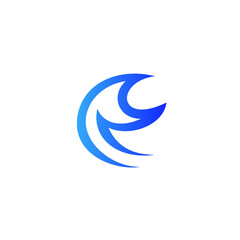 Naklejka premium R Wave Logo