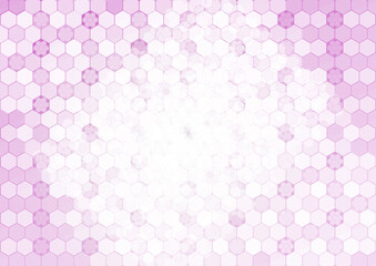 ハチの巣模様　ピンクの六角形背景テクスチャ