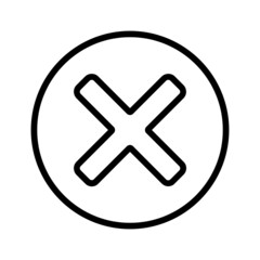 Obraz premium Black line icon for Unchecked