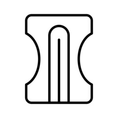 Pencil sharpener icon. Pictogram isolated on a white background.