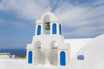 Fototapeta premium The three bells of the white church.
