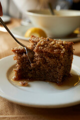 The desert with honey in Greece.
