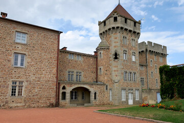 Fototapeta na wymiar Castle of Pluvy in the Rhone department in France
