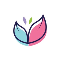 Beauty florist vector icon design template