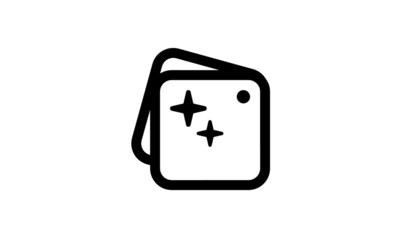 sparkle vector icon minimalist design out line style  with white background