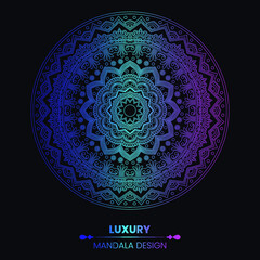 Luxury ornamental mandala design background in multicolor