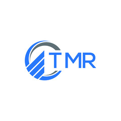 TMR Flat accounting logo design on white  background. TMR creative initials Growth graph letter logo concept. TMR business finance logo design.