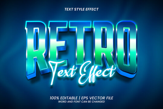 Retro Editable Text Effect 3d Style