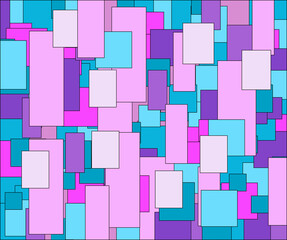background of multicolored geometric shapes, squares and rectangles