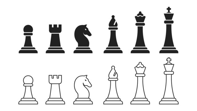 Premium Vector  Chess pieces vector 4