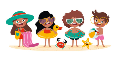 Summer Holiday With Cartoon Kids
