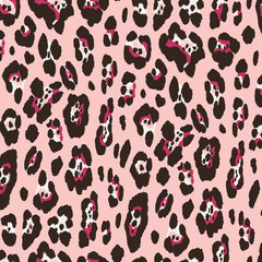 Seamless leopard pattern, animal print.