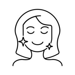 Black line icon for Skin