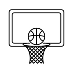 Black line icon for Basketball