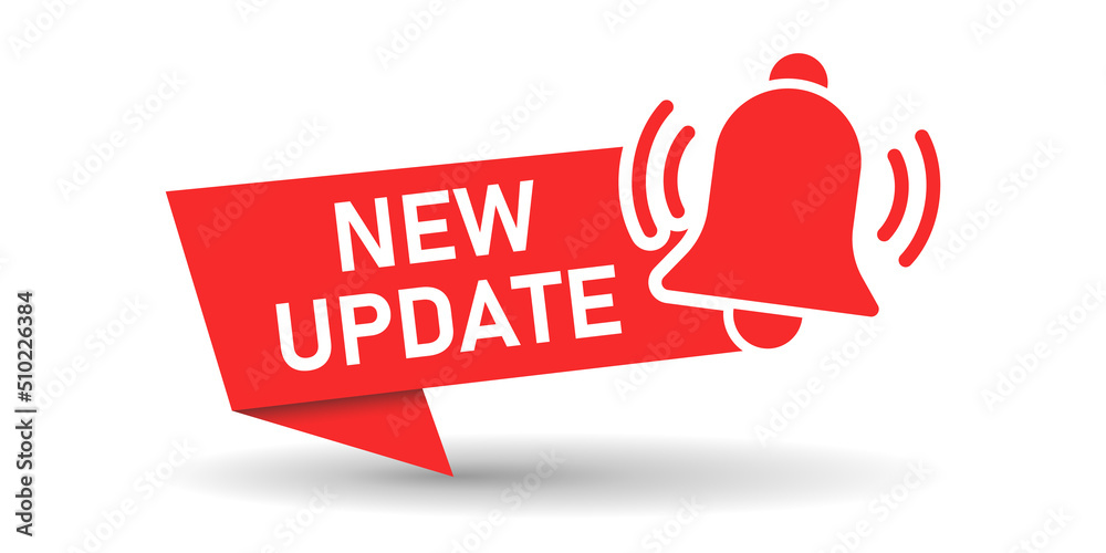 Poster update software icon in flat style. system upgrade notification vector illustration on isolated back