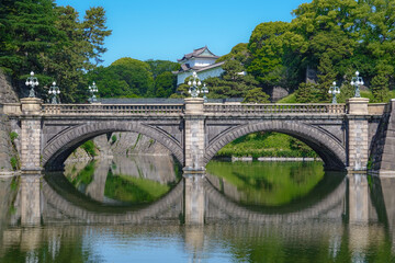 皇居外苑から望む二重橋こと正門石橋（東京都千代田区）