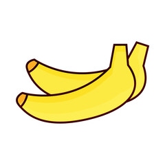 banana isolated on white