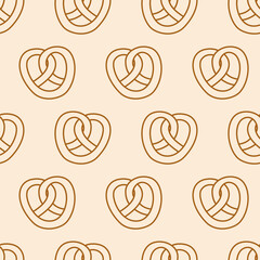 Seamless pattern with pretzel
