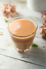 Healthy fruit smoothie in a glass